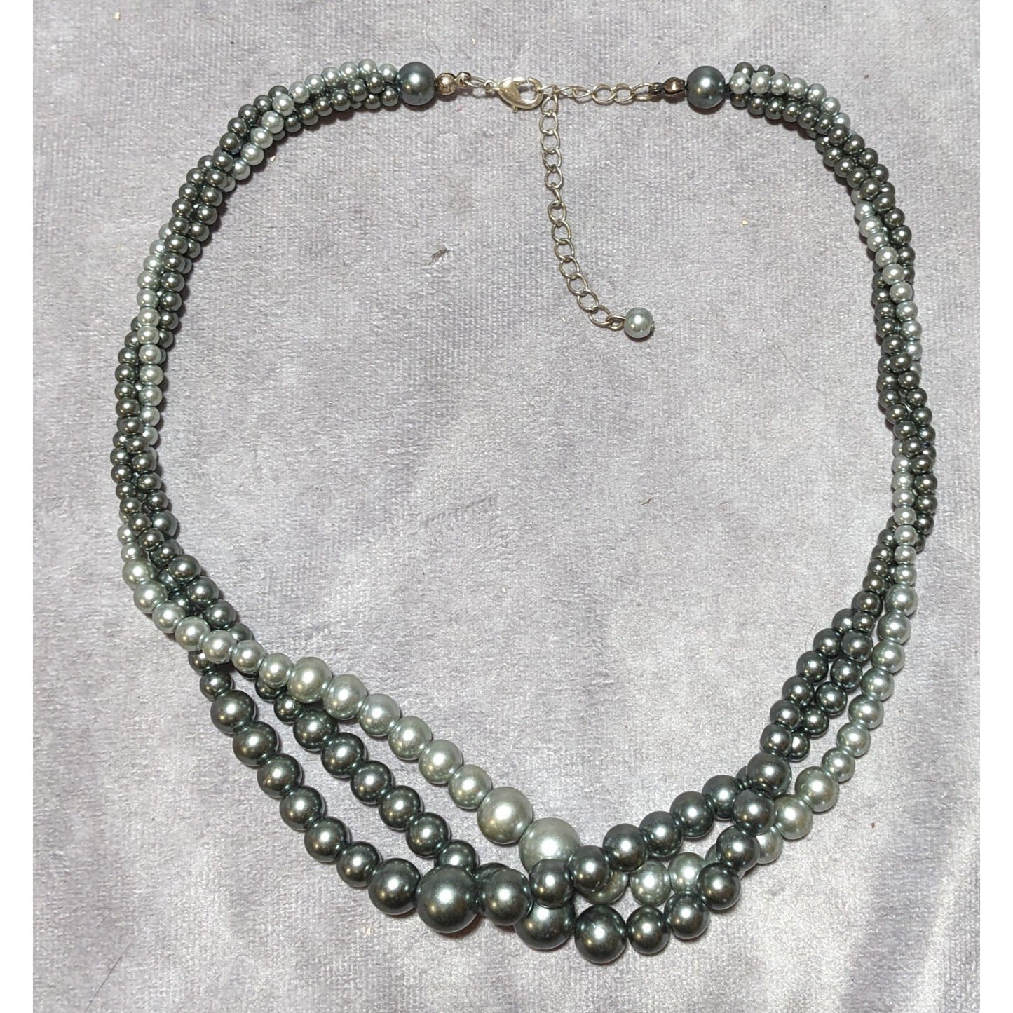 Silver Twisted Pearl Necklace