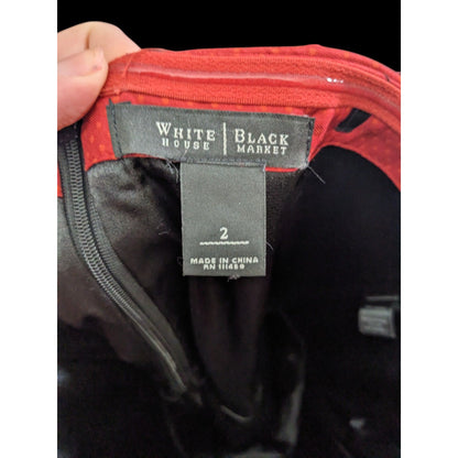 White House Black Marked Floral Strapless Silk Mini Dress Size 2