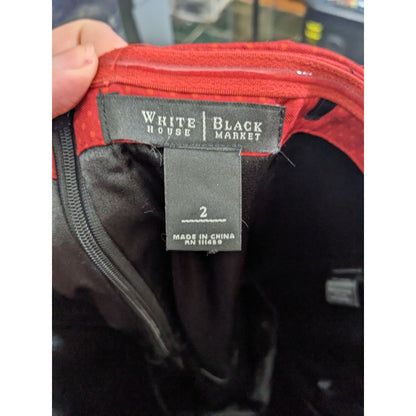 White House Black Marked Floral Strapless Silk Mini Dress Size 2