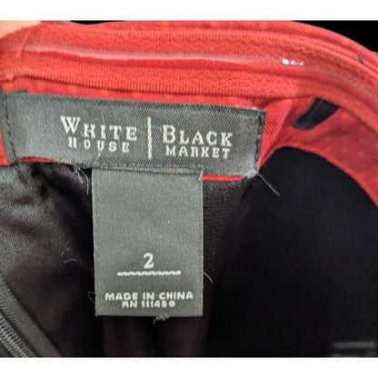 White House Black Marked Floral Strapless Silk Mini Dress Size 2