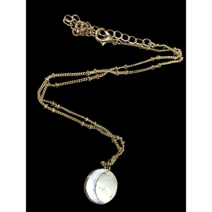 Whimsical Witchy Lunar Eclipse Pendant Necklace