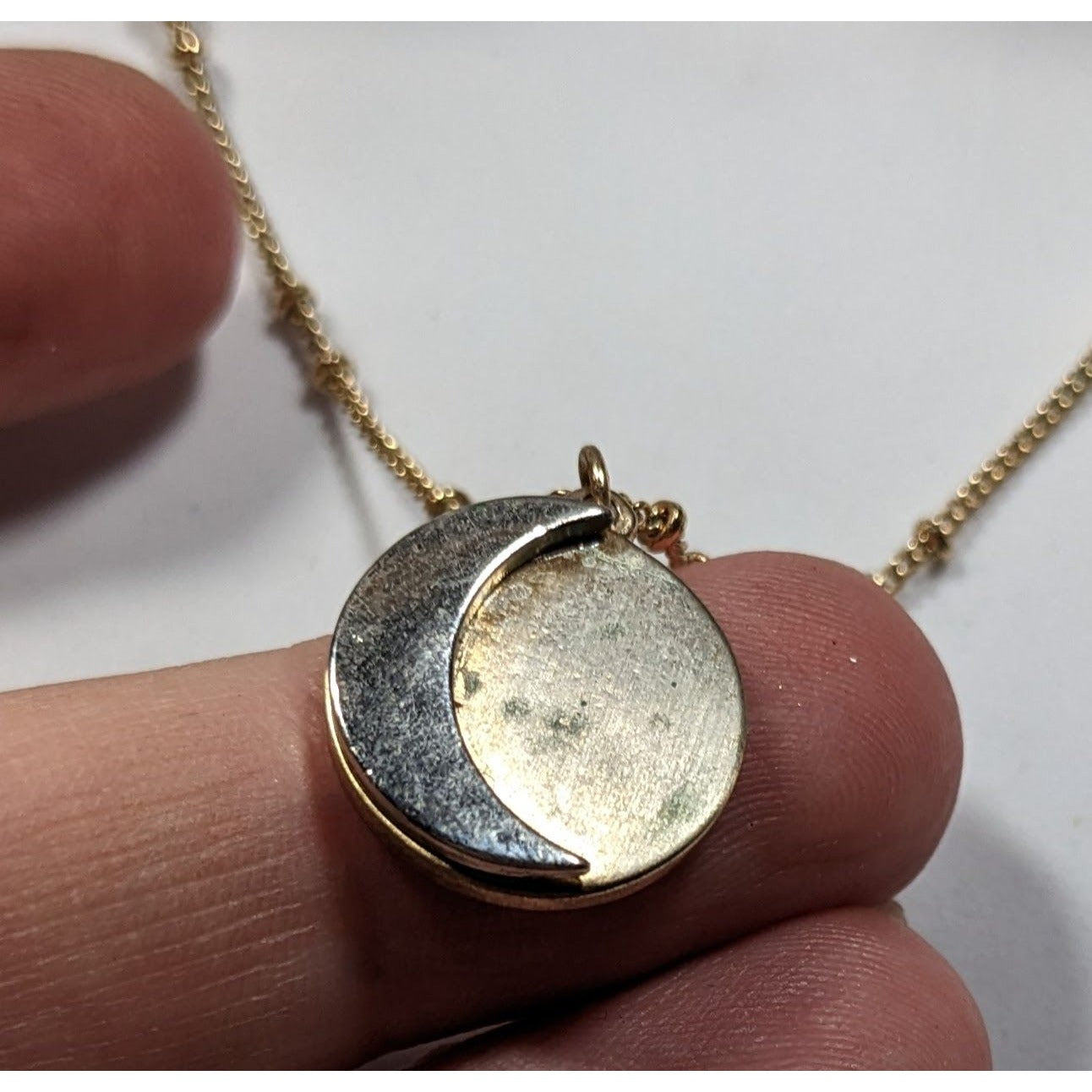 Whimsical Witchy Lunar Eclipse Pendant Necklace