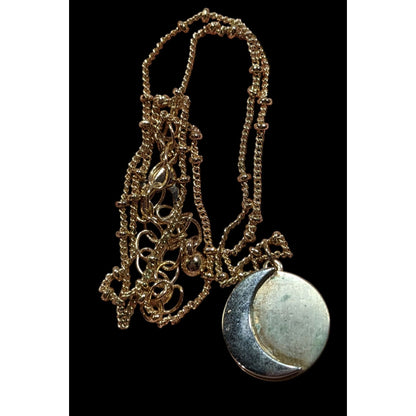 Whimsical Witchy Lunar Eclipse Pendant Necklace