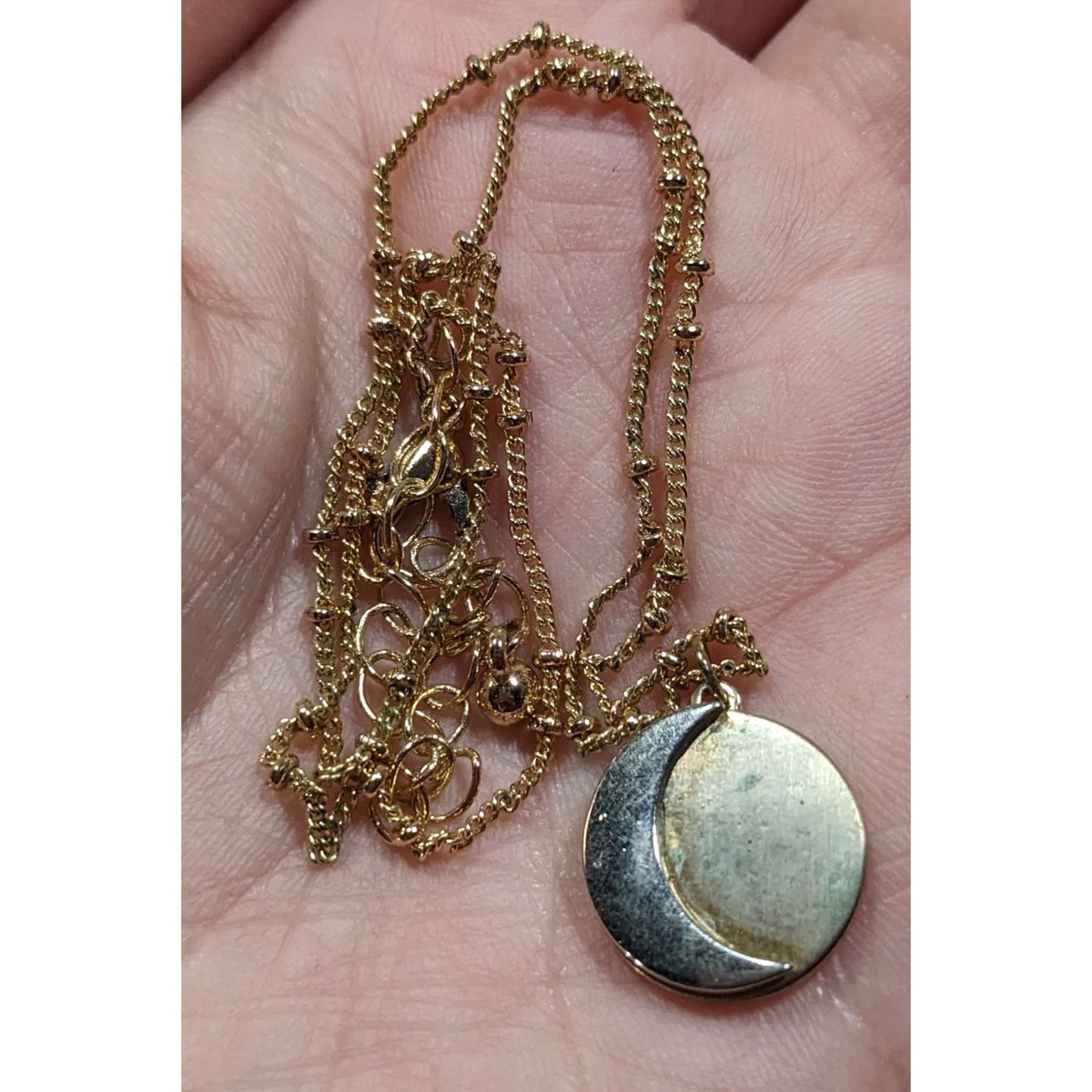 Whimsical Witchy Lunar Eclipse Pendant Necklace