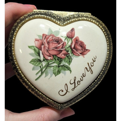 Vintage I Love. You Heart Music Box