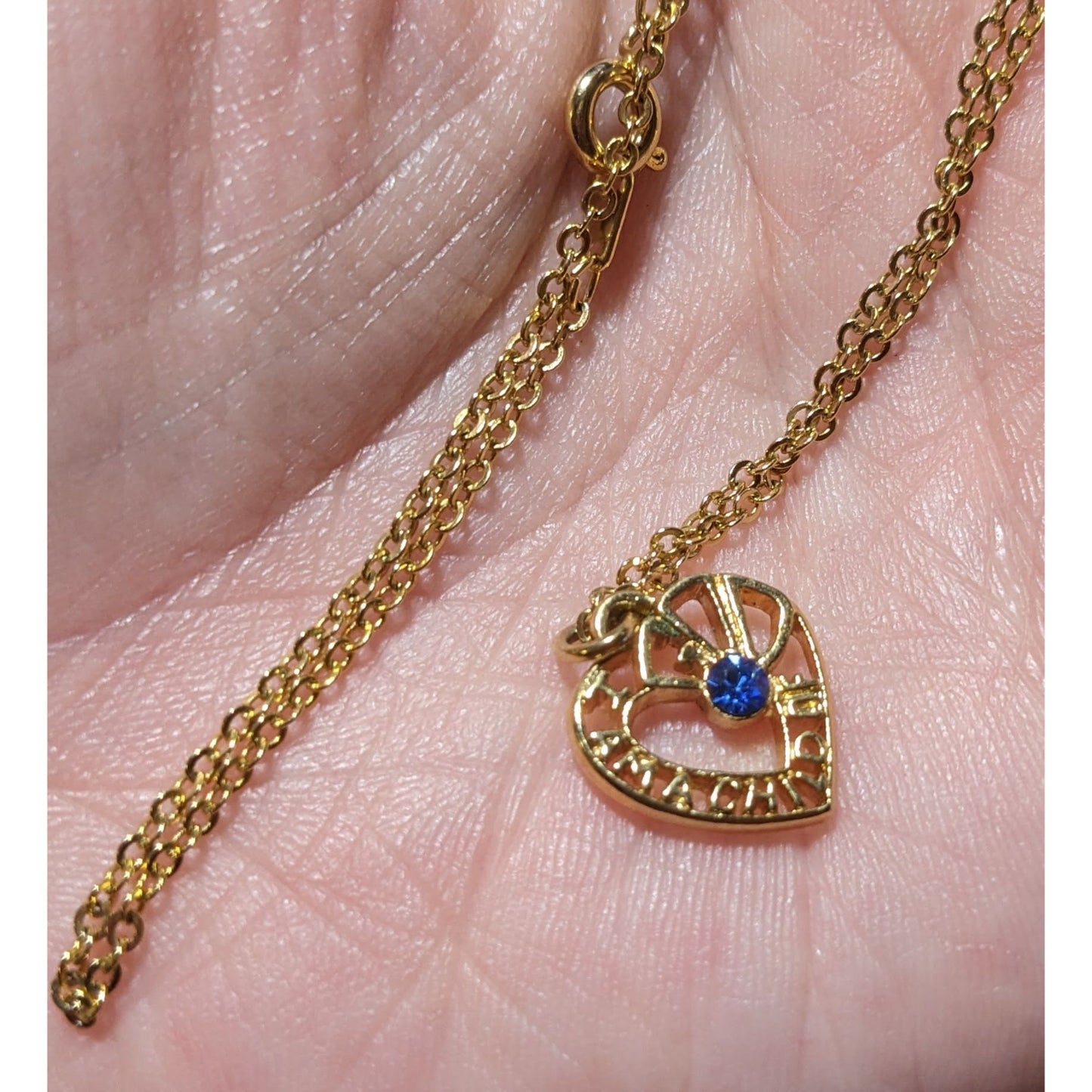 Gold Heart Child Of God Pendant Necklace