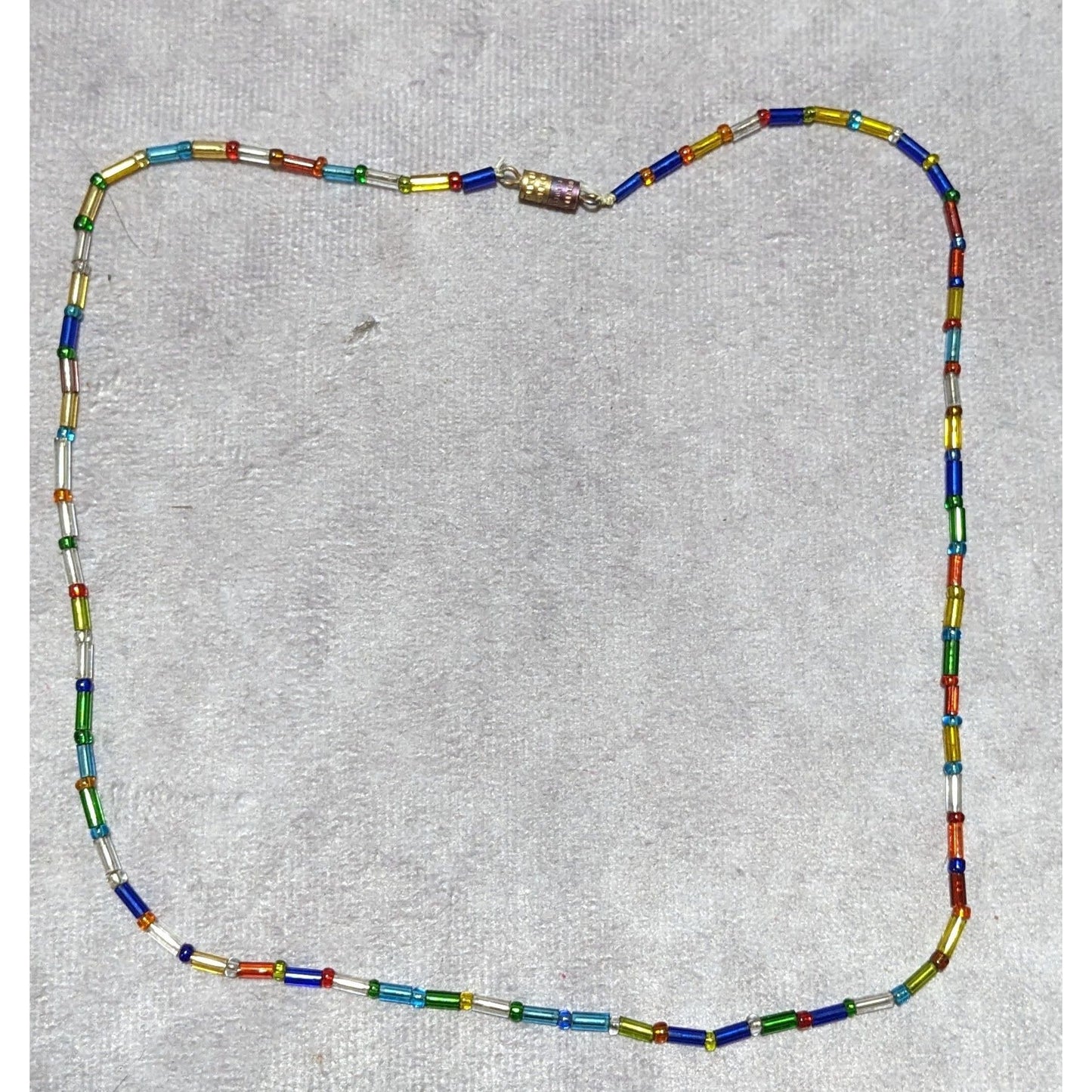 Simple Rainbow Glass Necklace