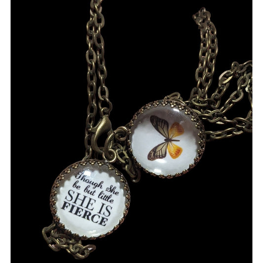 Retro Cottagecore Inspirational Charm Necklace