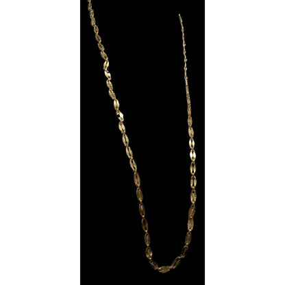 Vintage Gold Oval Link Chain Necklace