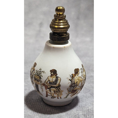 Vintage Greek Hand Painted Perfume Bottle