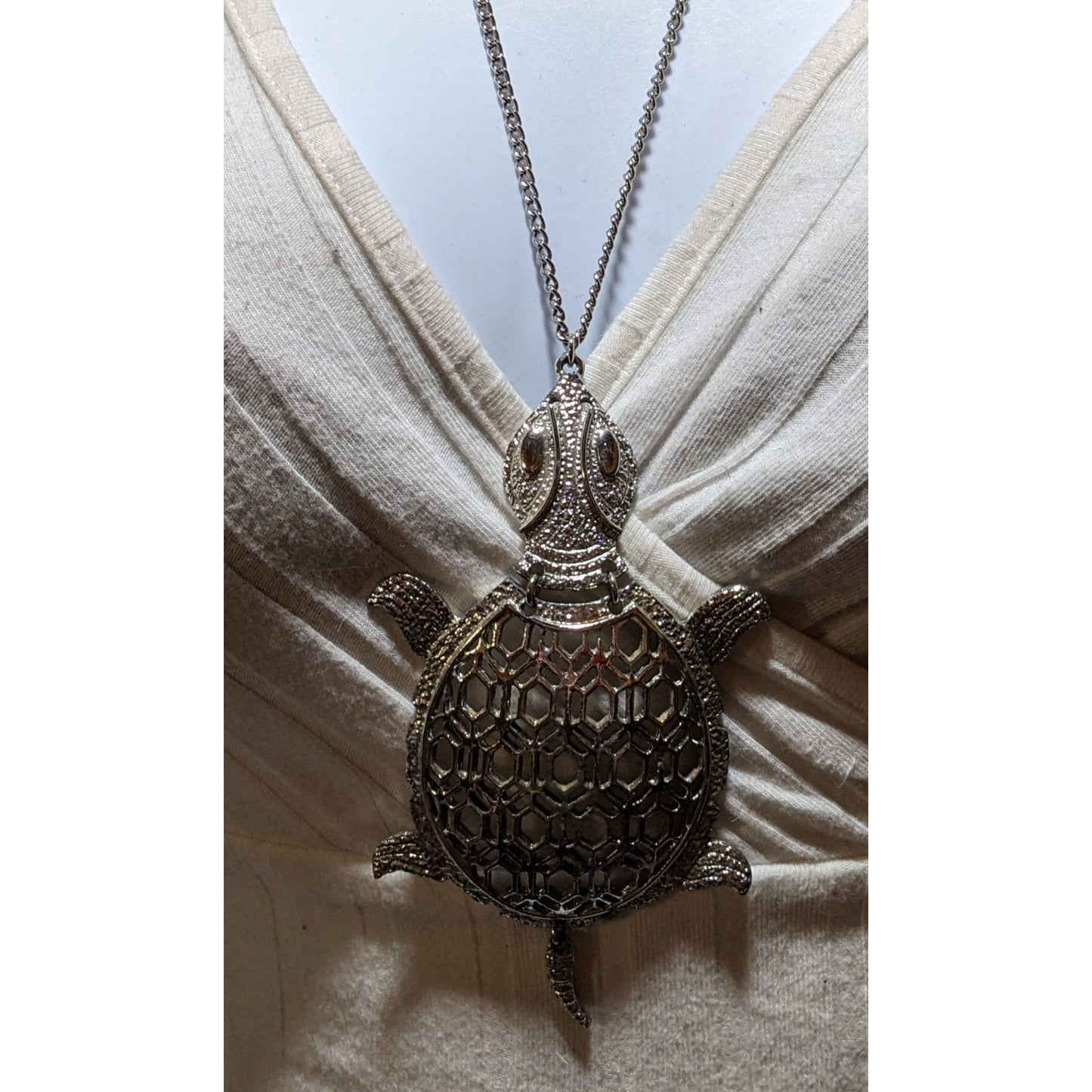 Vintage Articulated Turtle Necklace