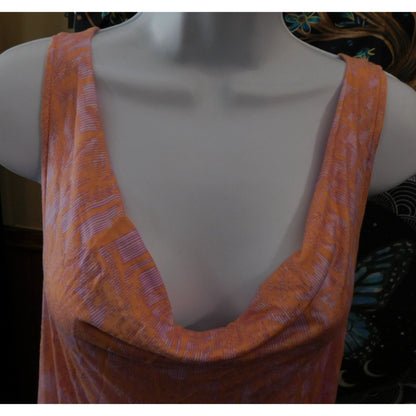 Armani Exchange Pink Palm Tree Sleeveless Drawstring Dress