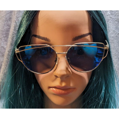 Icing Abstract Mirror Finish Aviator Sunglasses