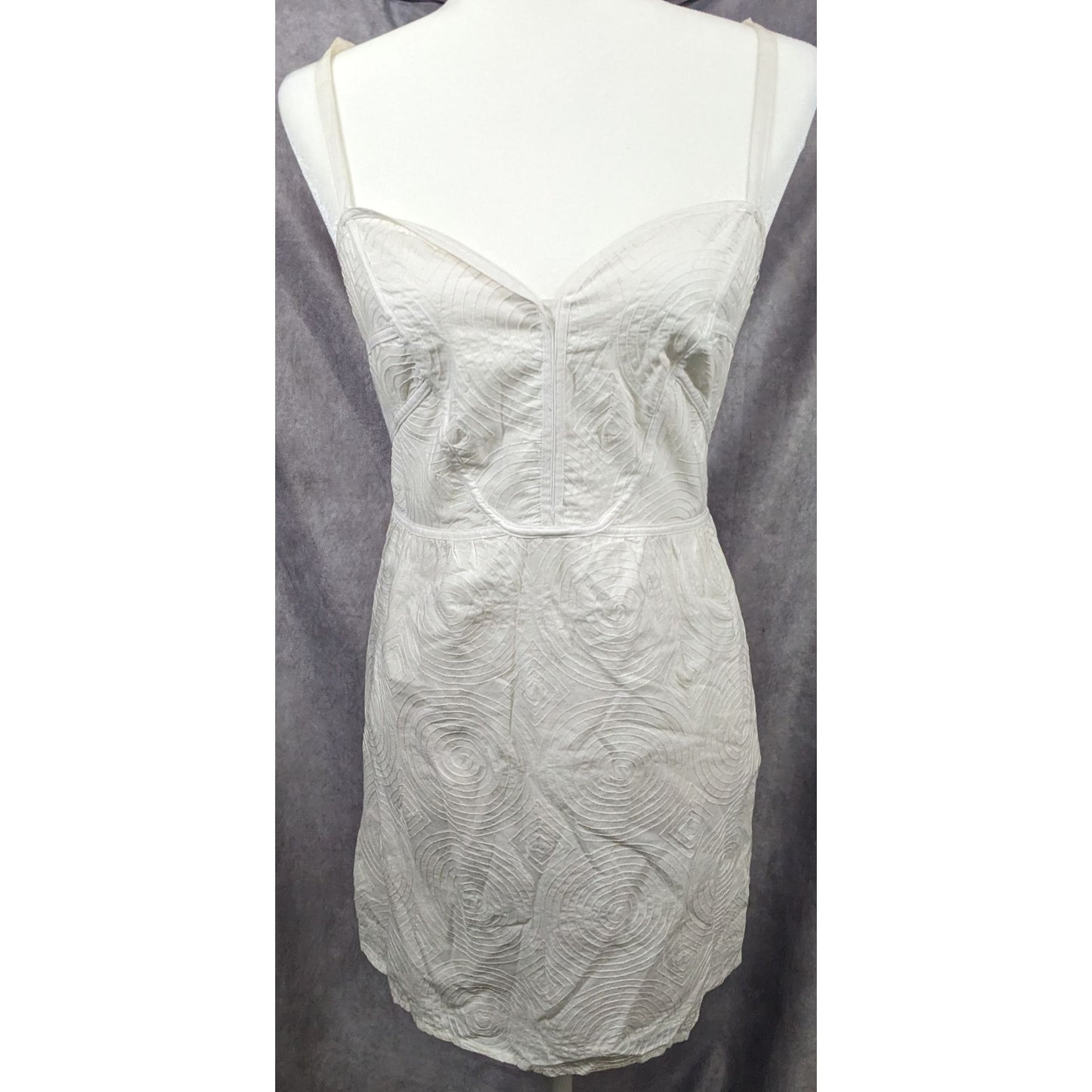 Summer White Y2K Embroidered Dress by Apostrophe