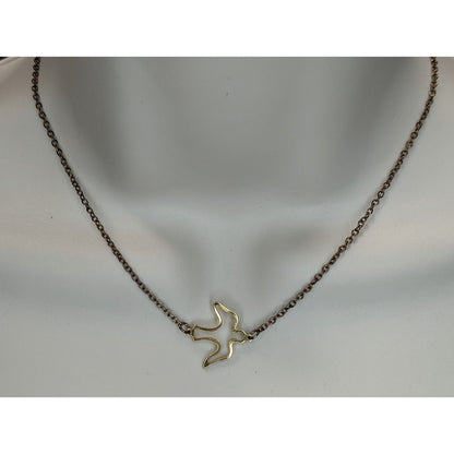 Minimalist Dove Pendant Necklace With Delicate Chain
