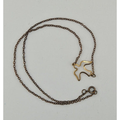 Minimalist Dove Pendant Necklace With Delicate Chain
