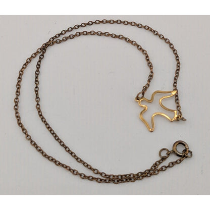 Minimalist Dove Pendant Necklace With Delicate Chain