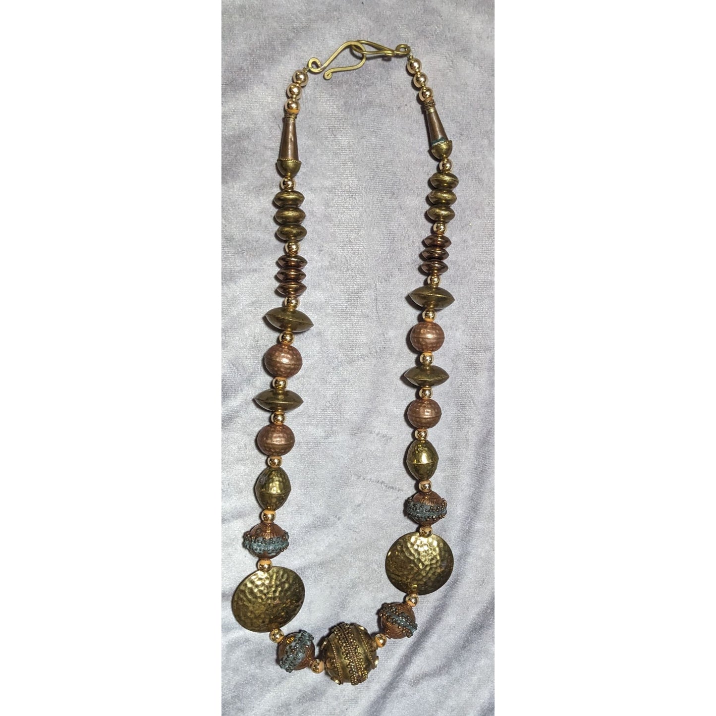 Vitnage Bohemian Mixed Metal Beaded Necklace