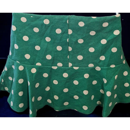 Justice Green And White Polka Dot Skort