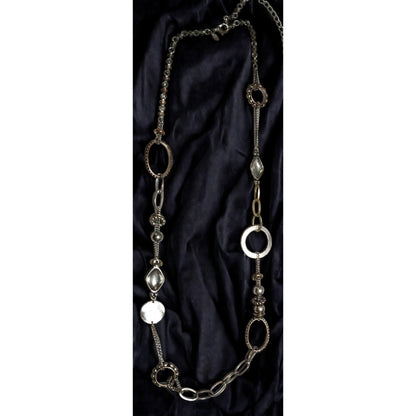 Chico's Silver Abstract Chain Necklace