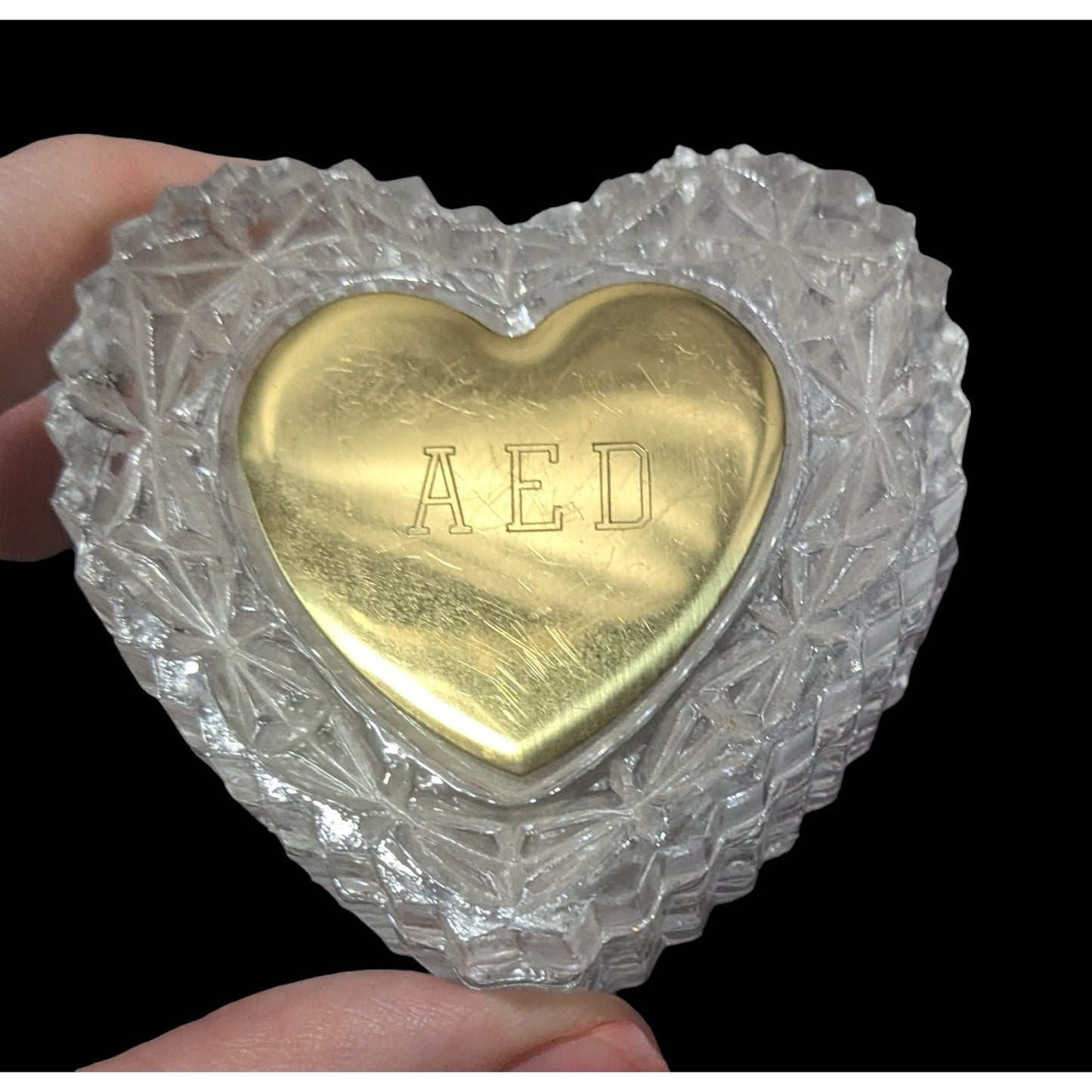 Crystal Heart Trinket Box