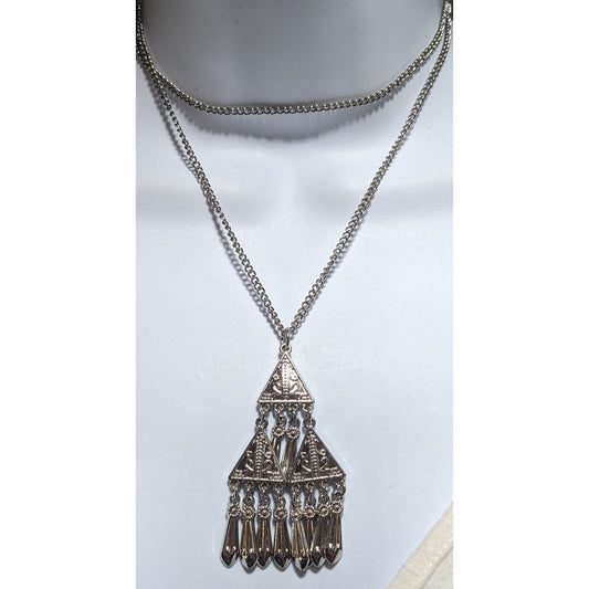 Southwestern Style Fringe Pendant Necklace