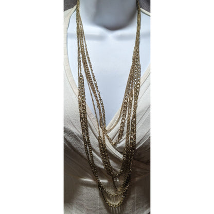 Y2K Glam Multilayer Gold Chain Necklace