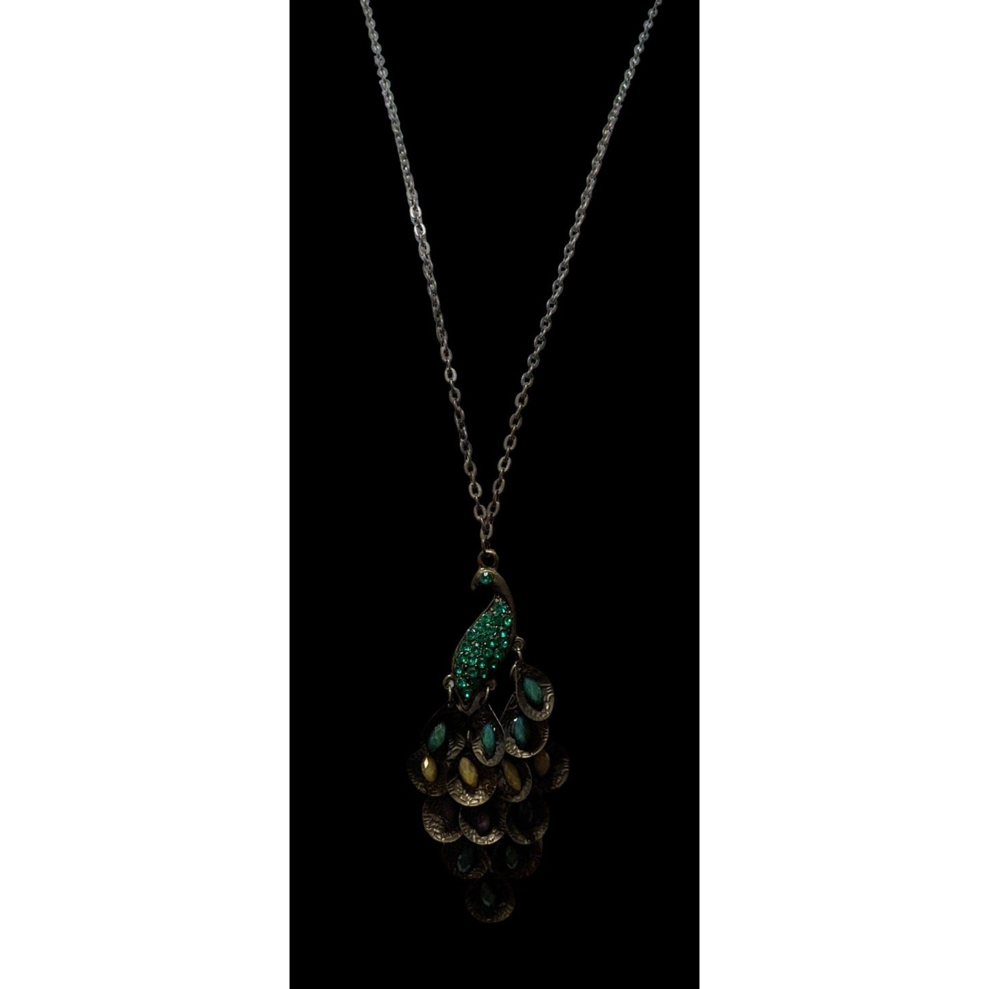 Green Bohemian Peacock Necklace