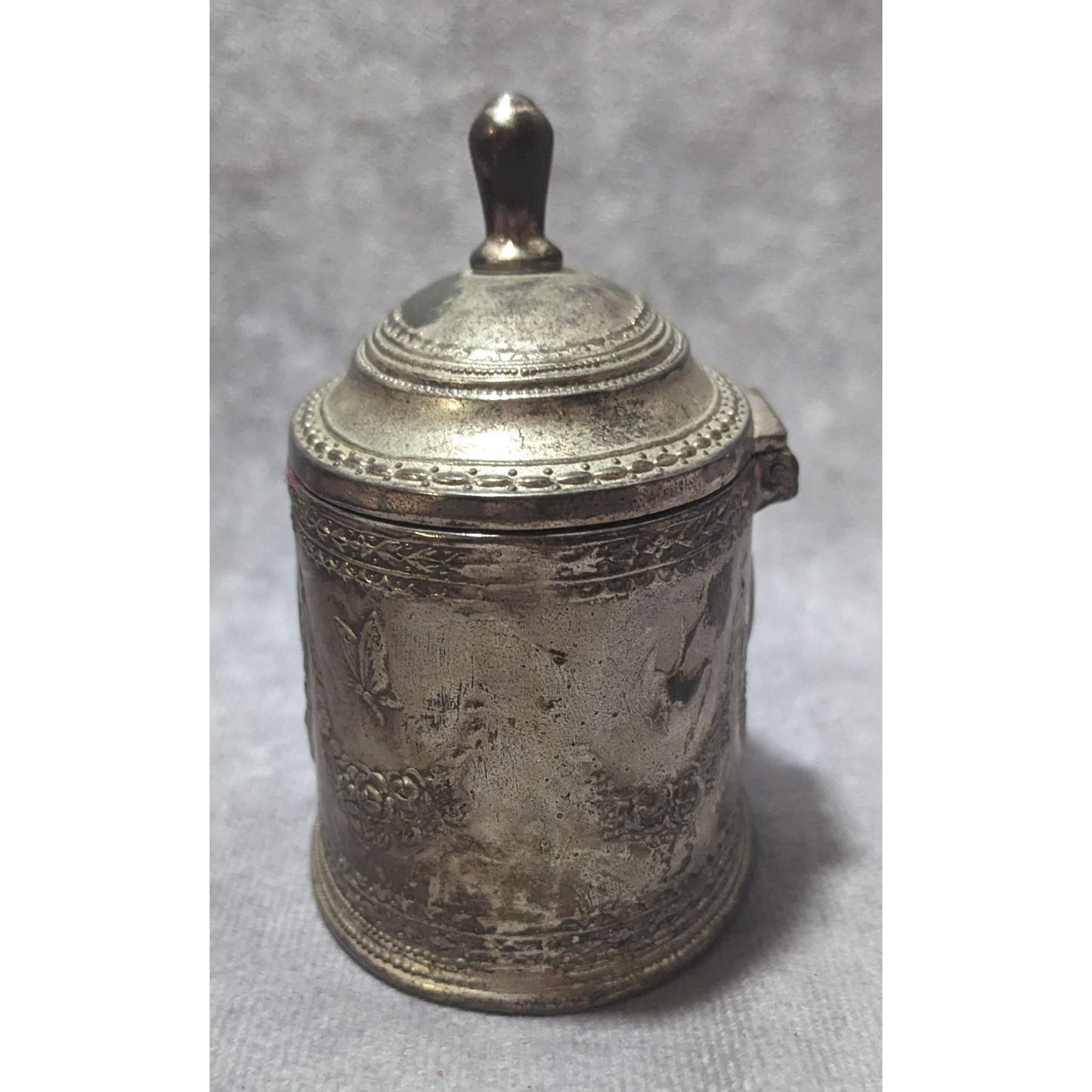 Vintage Silver Lidded Jewelry Box