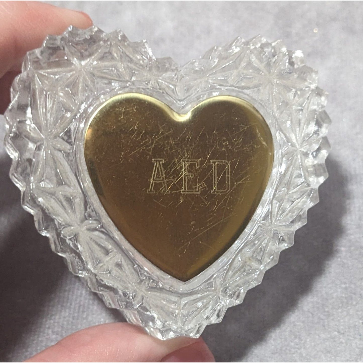 Crystal Heart Trinket Box