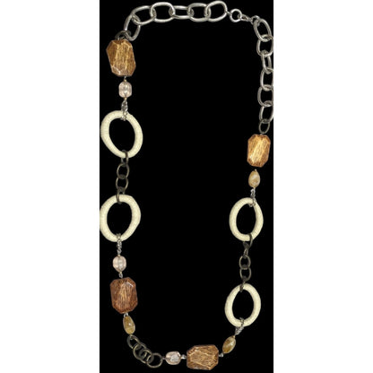 Chico's Earthy Bohemian Statement Necklace