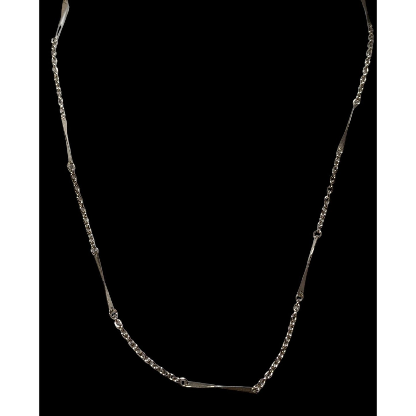 Silver Abstract Link Necklace