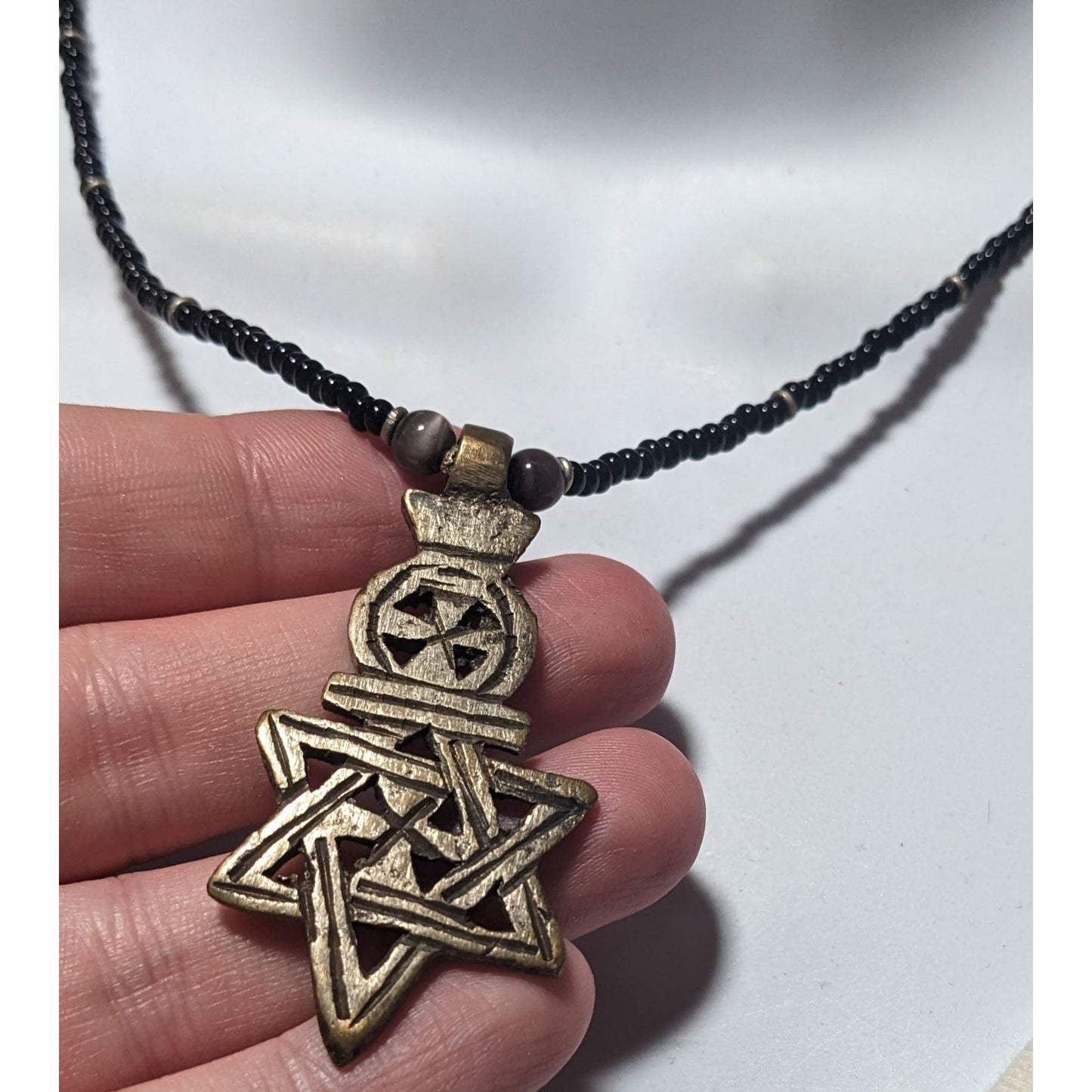 Vintage Ethiopian Star Of David Necklace