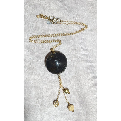 Candice O USA Pendant Gemstone Tassel Necklace