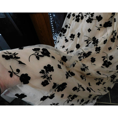 Chicwish Formal Floral Dress With Velvet Accents