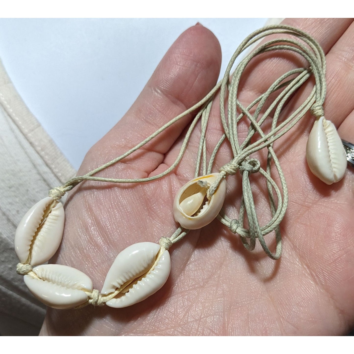 Handmade Cowrie Shell Wrap Necklace