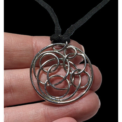 Lia Sophia Silver Wired Swirl Pendant Necklace