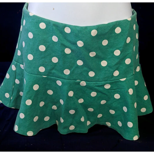 Justice Green And White Polka Dot Skort