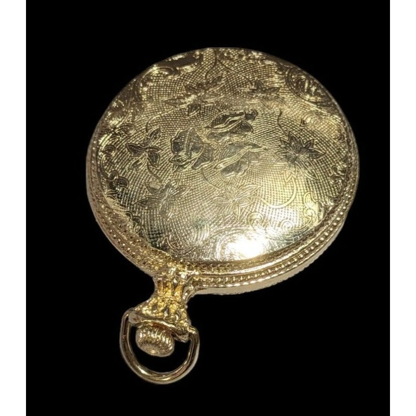 Vintage Gold Pocket Watch Compact