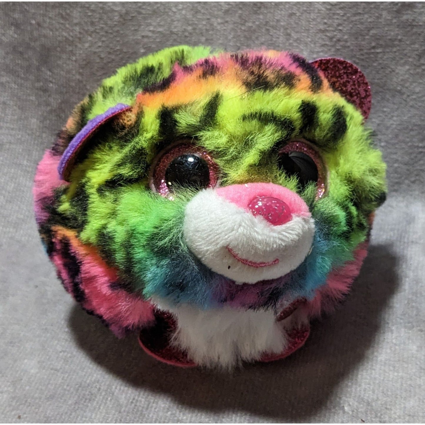 TyPuff Dotty Neon Rainbow Plush