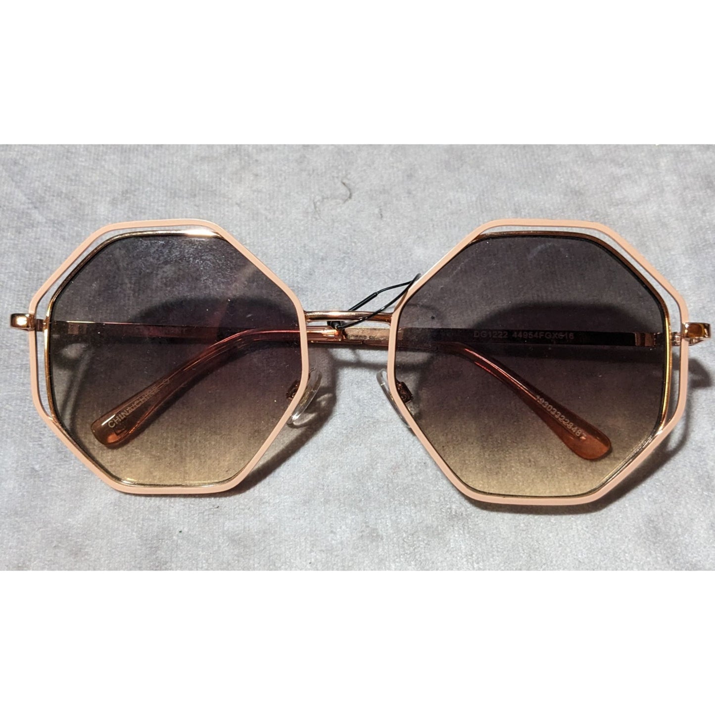 Foster Grant Gold Octagonal Framed Sunglasses