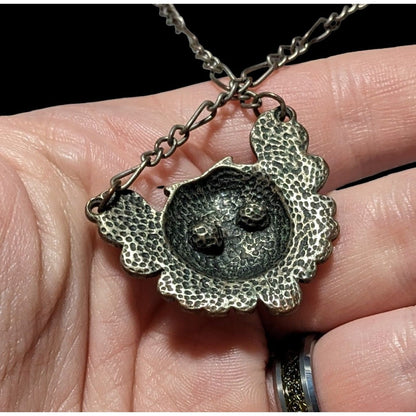 Steampunk Golden Eye Owl Necklace