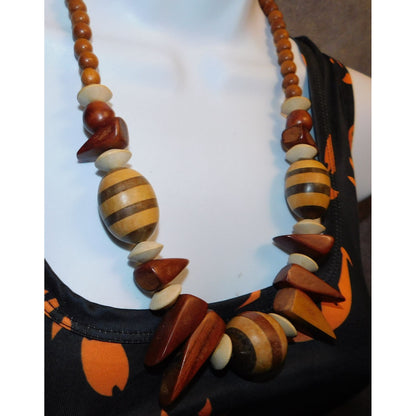 Wooden Abstract Necklace