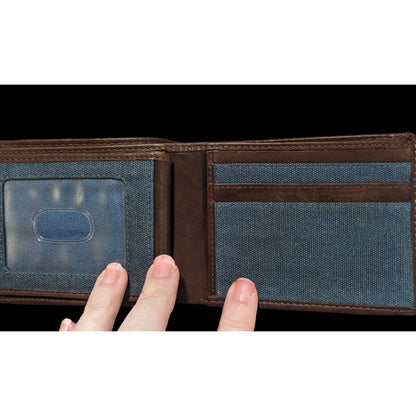 Eddie Bauer Blue Canvas Wallet