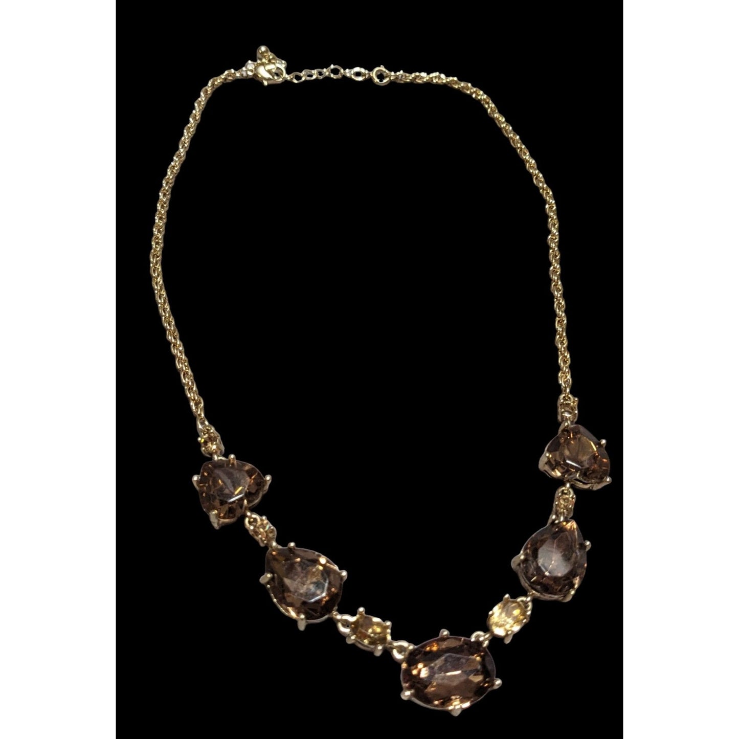 Elegant Brown Glass Necklace