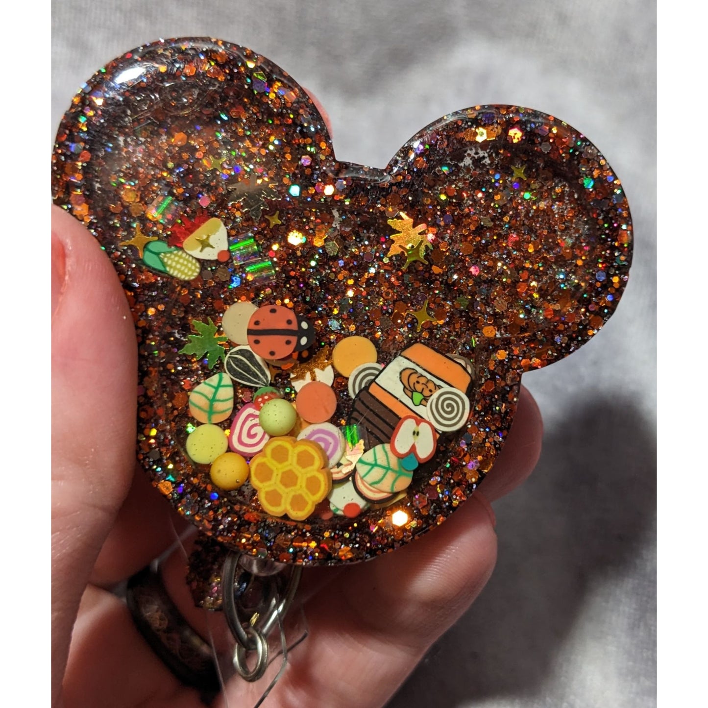 Autumn Glitter Badge Real