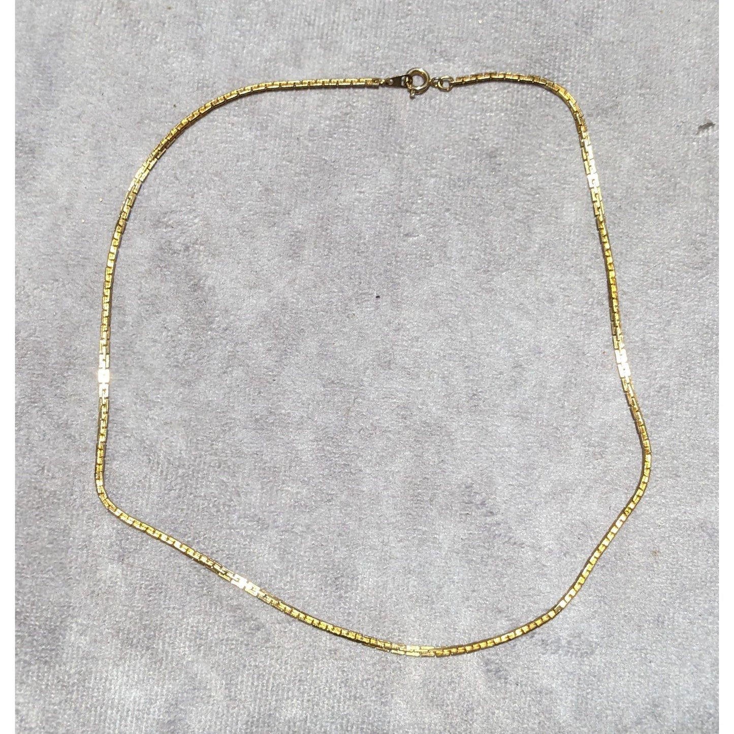 Bright Gold Korea Boston Link Chain Necklace