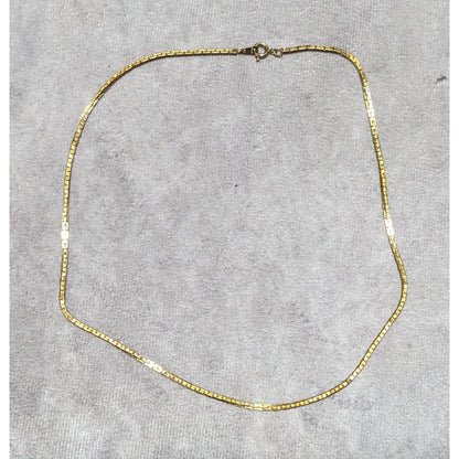 Bright Gold Korea Boston Link Chain Necklace