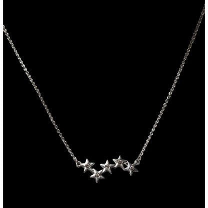 Minimalist Silver Sparkling Star Necklace