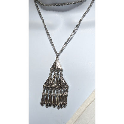 Southwestern Style Fringe Pendant Necklace